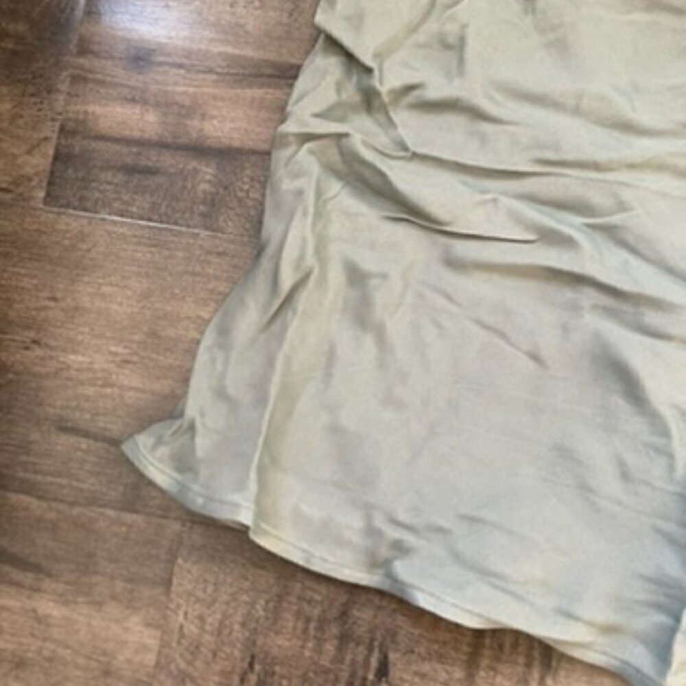 NWT Anthropologie Shine Tube Top Silky Green Sz L - Picture 3 of 6